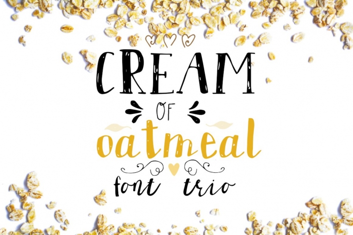 Cream of oatmeal font trio Font Download