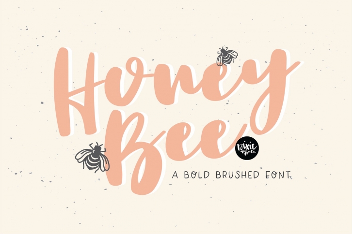 HONEY BEE a Bold Brush Script Font Download