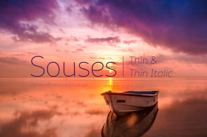 Souses—Thin  Thin Italic Font Download