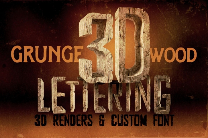 Grunge Wood Font Download