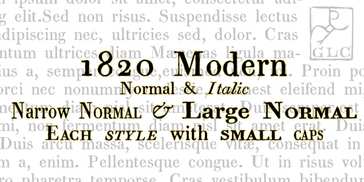 1820 Modern family Font Download
