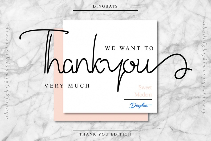 Thank You Dingbats Font Download