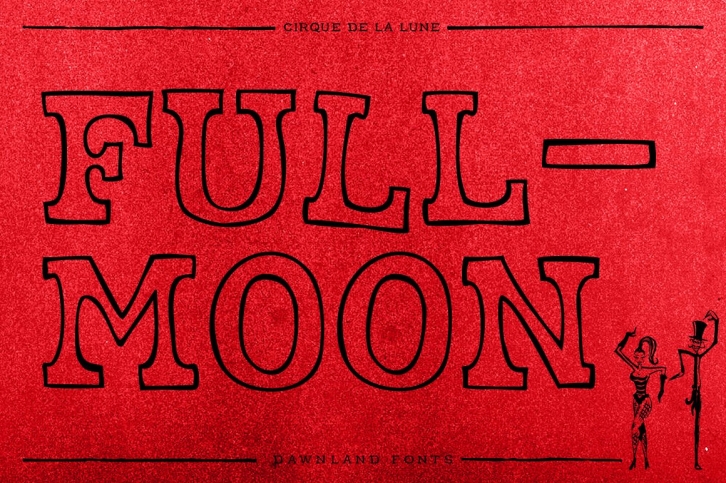 Cirque de la Lune FullMoon (outline) Font Download