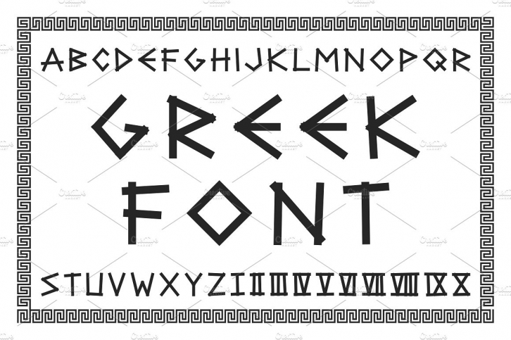 Ancient latin letters with numerals Font Download