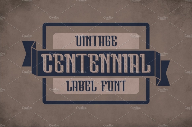 Centennial Vintage Label Typeface Font Download