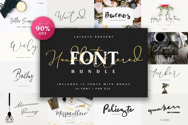 Handlettered Bundle Font Download