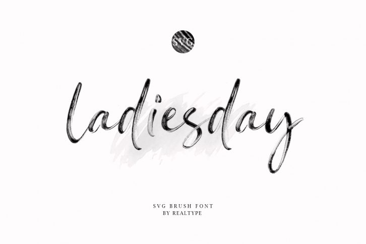 Ladiesday SVG  Brush Font Download