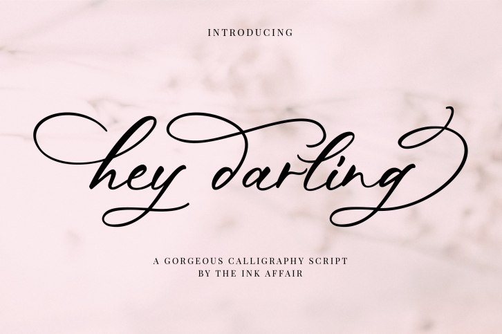 Hey Darling Calligraphy Script Font Download