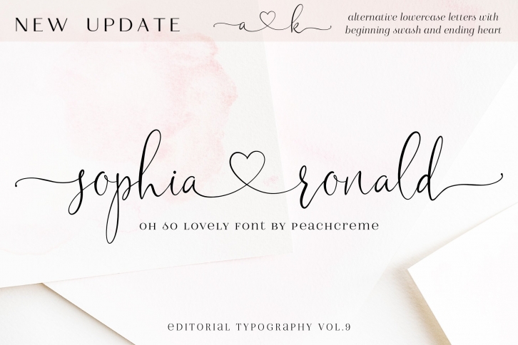 Sophia Ronald // Lovely Script Font Download