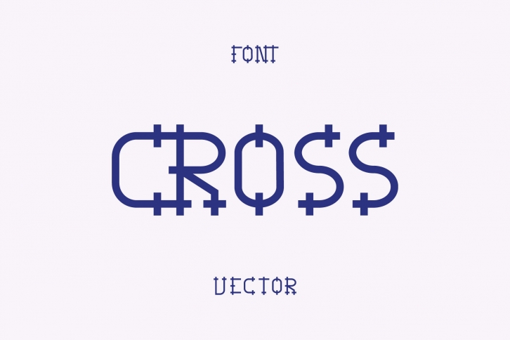 Vector. Cross Font Download