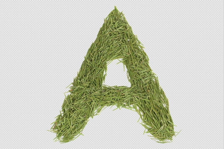 Green font alphabet A-Z Font Download