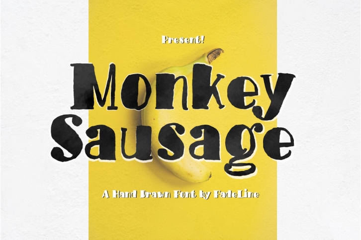 Monkey Sausage! Funny Font Download