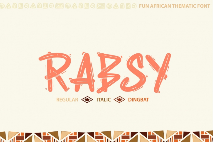 Rabsy: African pattern font Font Download