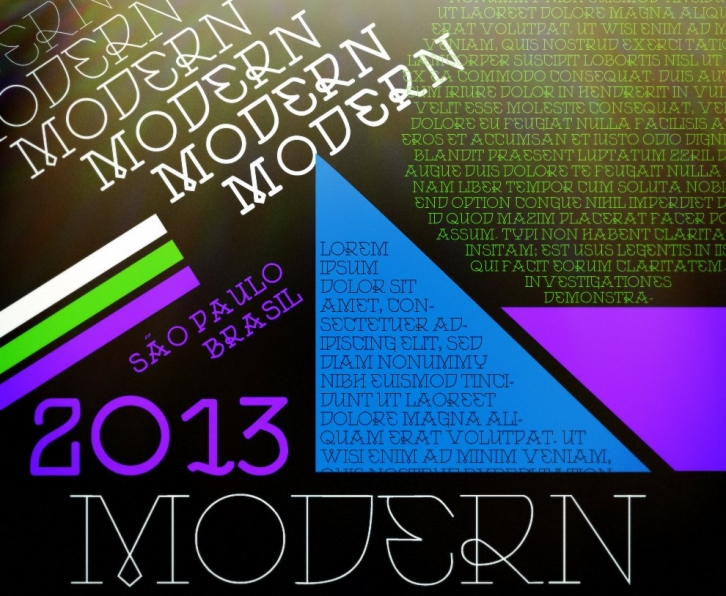 Modern font by VTKS Font Download