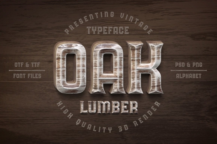 Oak Lumber Font Download