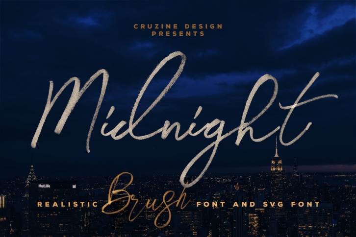 Midnight Brush  SVG Font Download