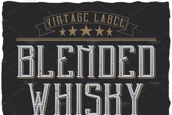 Blended Whisky Label Typeface Font Download