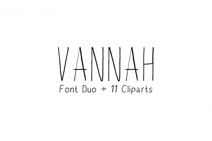 Vannah Duo + Bonus Clipart Font Download