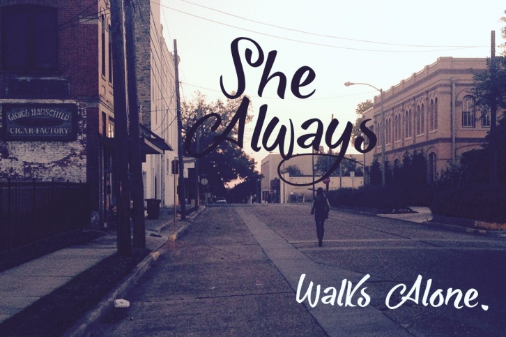 She Always Walks Alone Font Download