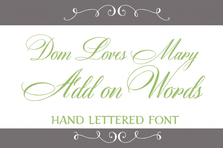 Dom Loves Mary Add on Words Font Download