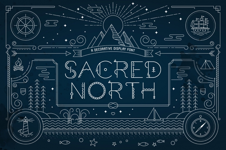 Sacred North Display + Extras Font Download