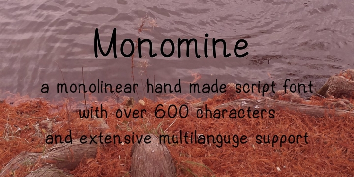 Monomine, a mono-linear fluid font Font Download
