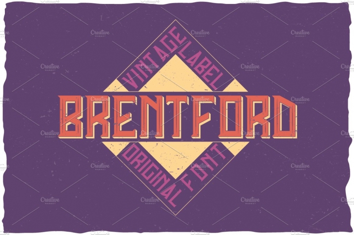 Brentford Vintage Label Typeface Font Download