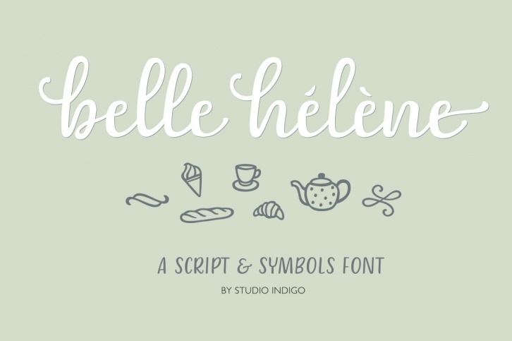 Belle Helene a Script  Symbols Font Download