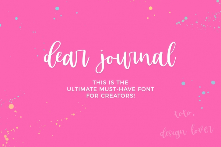 Dear Journal Calligraphy Font Download