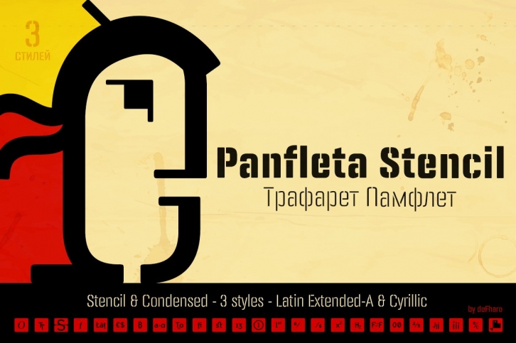 Panfleta Stencil -3 fonts- Font Download
