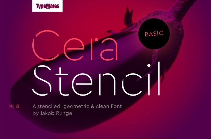 Cera Stencil Basic Thin Font Download