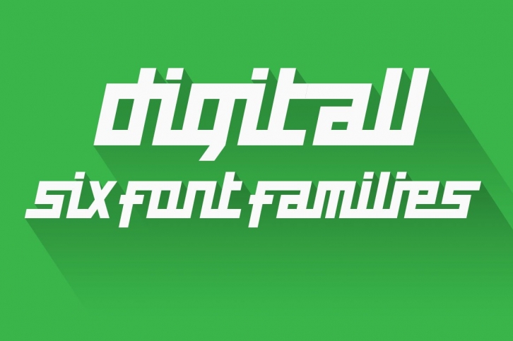 digitall display (six font families) Font Download