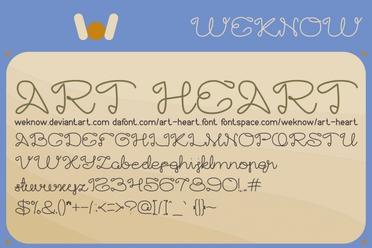 art heart font Font Download