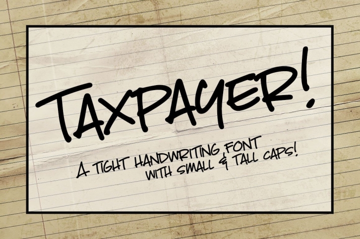 Taxpayer: my own handwriting font! Font Download