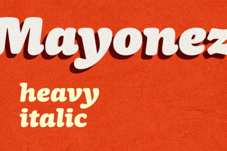 Mayonez heavy italic Font Download