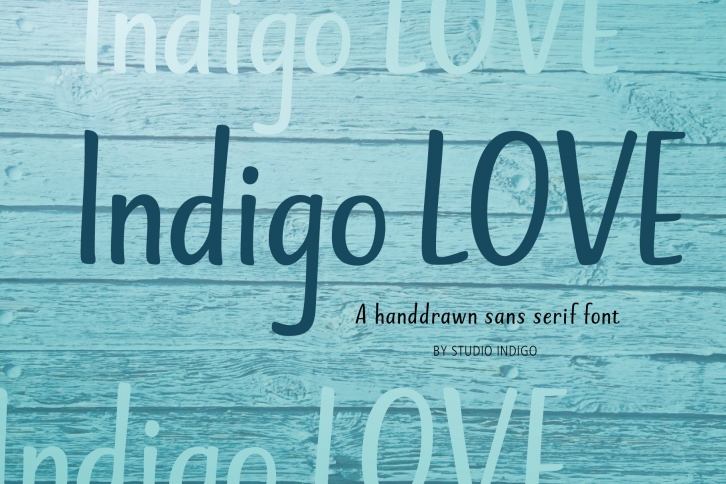 Indigo Love a Sans Serif Font Download