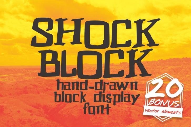 Shock Block Hand Drawn Display Font Download