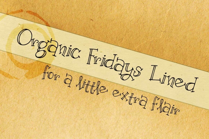 Organic Fridays Lined Font Download