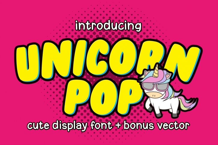 Unicorn Pop + Bonus Vector Font Download