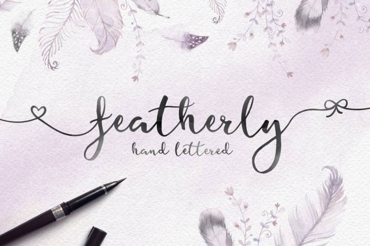 Featherly Hand Lettered Font Download