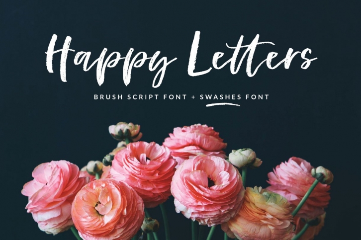 Happy Letters Brush Script font Font Download