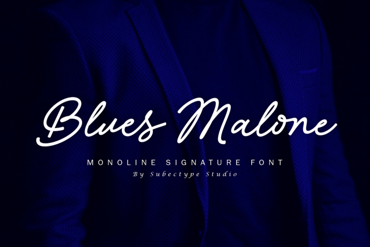 Blues Malone / Monoline Signature Font Download