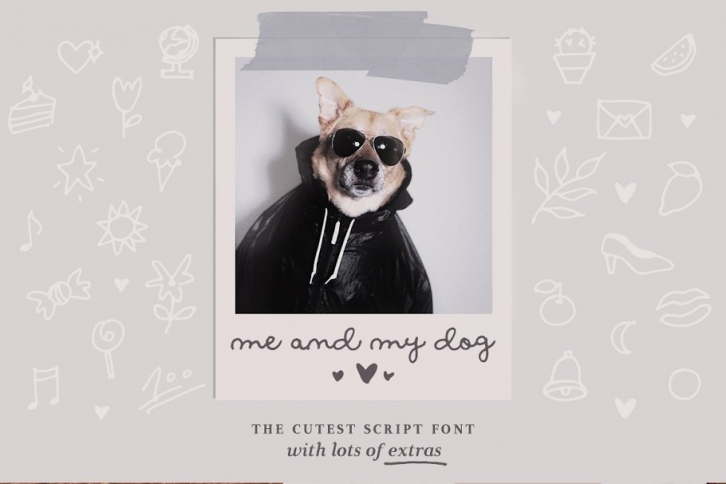 Me and my dog script font Font Download