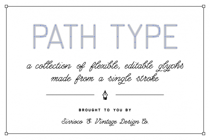 Path Type – Single Stroke Glyph Set Font Download