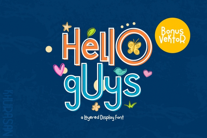 Hello Guys Layered Font Download