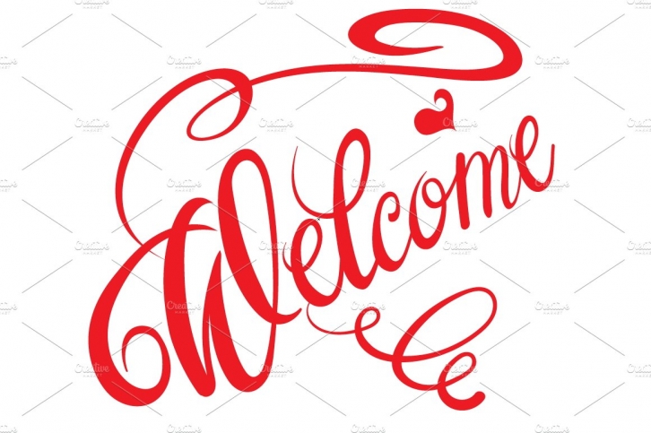 Welcome inscription design Font Download