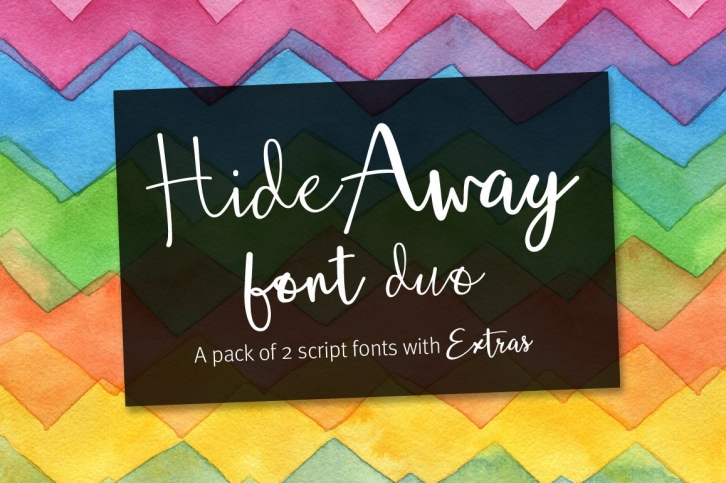 Hide Away font pair + extras Font Download