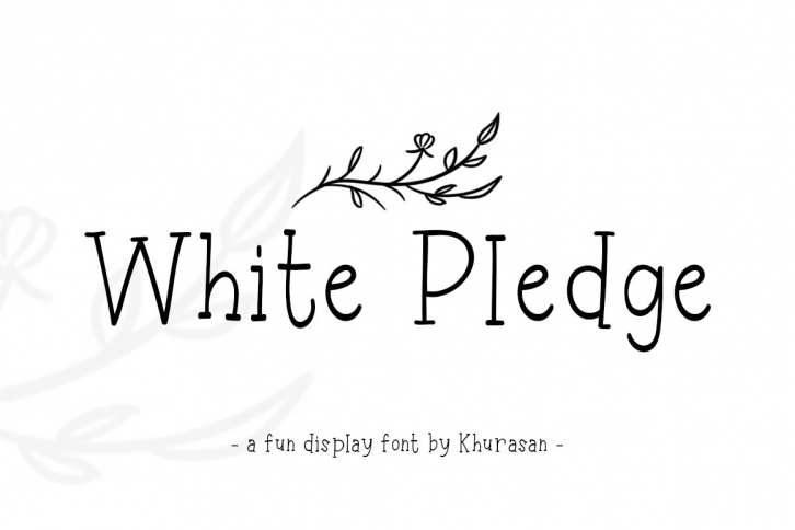 White Pledge Font Download