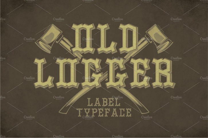 Old Logger Label Typeface Font Download