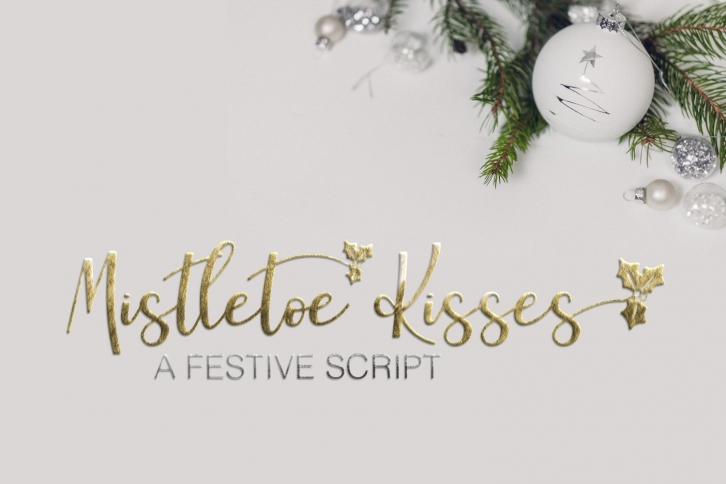 Mistletoe Kisses Font Download